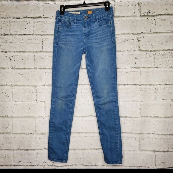 Pilcro and the Letterpress Anthropologie Letterpress Superscript Skinny Jeans 25 - Picture 1 of 7